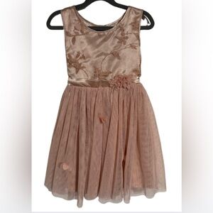 I. Elegant Blush Floral Dress with Tulle girls size 6